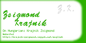 zsigmond krajnik business card
